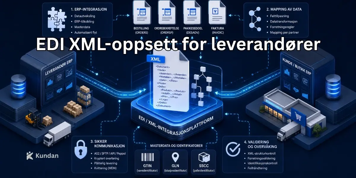 EDI XML-oppsett for leverandører