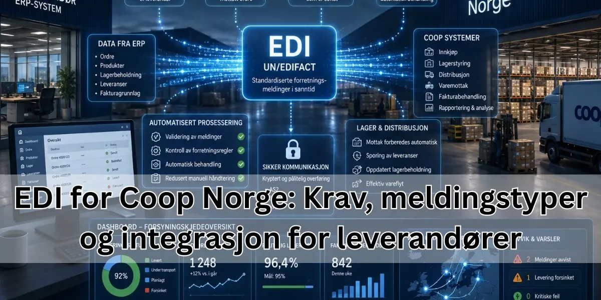 EDI for Coop Norge: Krav, meldingstyper og integrasjon for leverandører