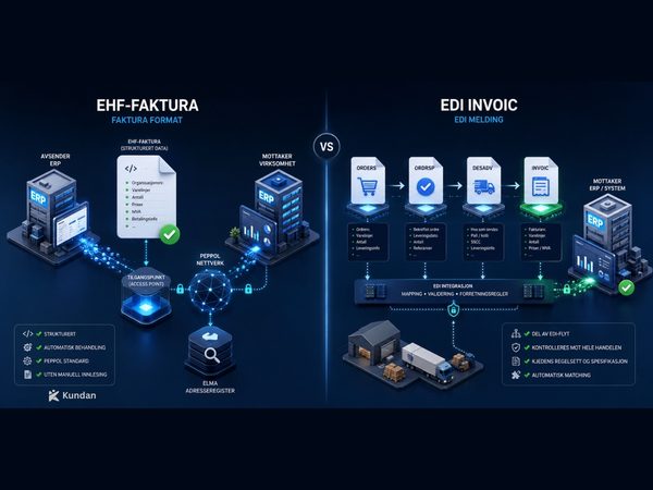 EHF-faktura vs EDI INVOIC: hva er forskjellen?