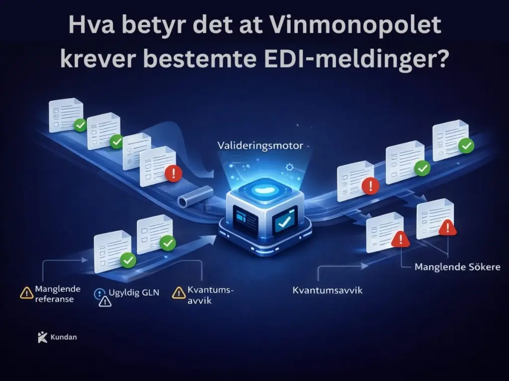 Hva betyr det at Vinmonopolet krever bestemte EDI-meldinger