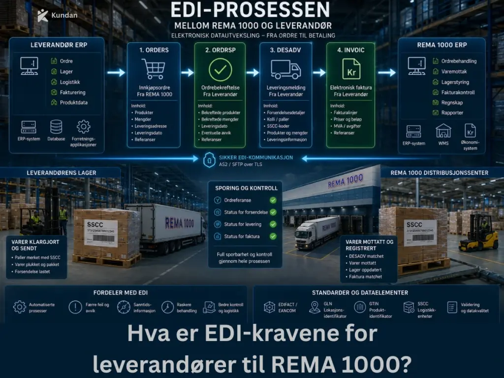 Hva er EDI-kravene for leverandører til REMA 1000? Rema 1000 EDI-krav
