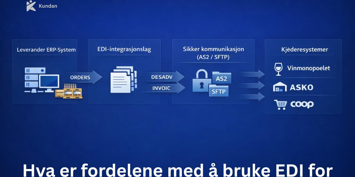 Hva er fordelene med å bruke EDI for distribusjon av vin og brennevin i Norge
