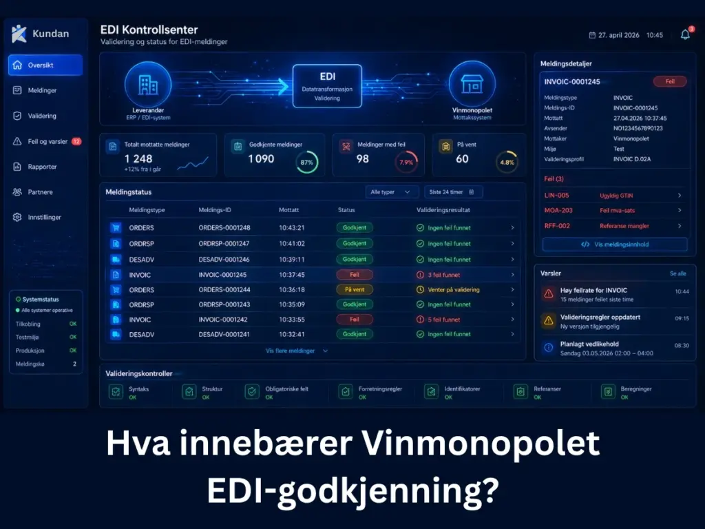 Hva innebærer Vinmonopolet EDI-godkjenning?