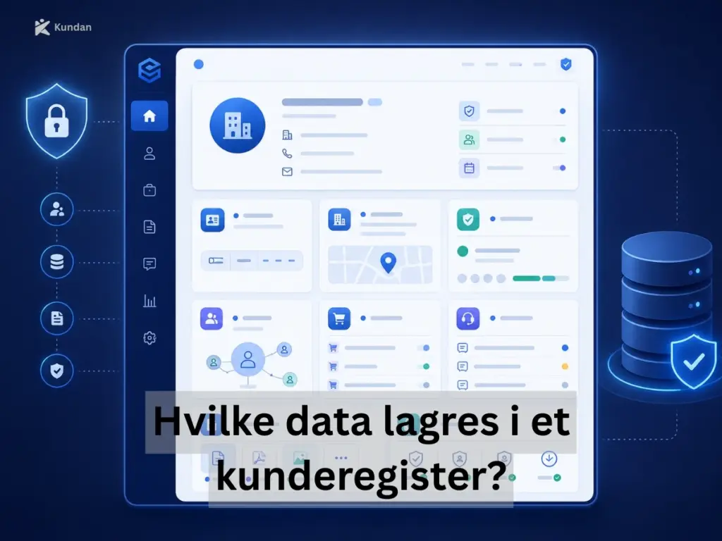 Hvilke data lagres i et kunderegister?