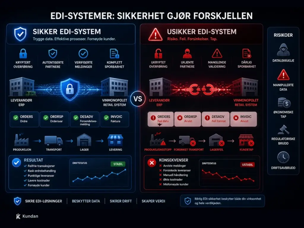 Hvorfor er datasikkerhet påkrevd i EDI-transaksjoner