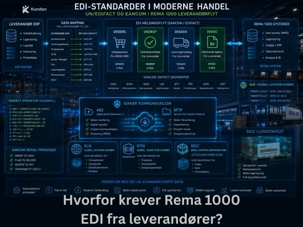 Hvorfor krever Rema 1000 EDI fra leverandører? Rema 1000 EDI-krav