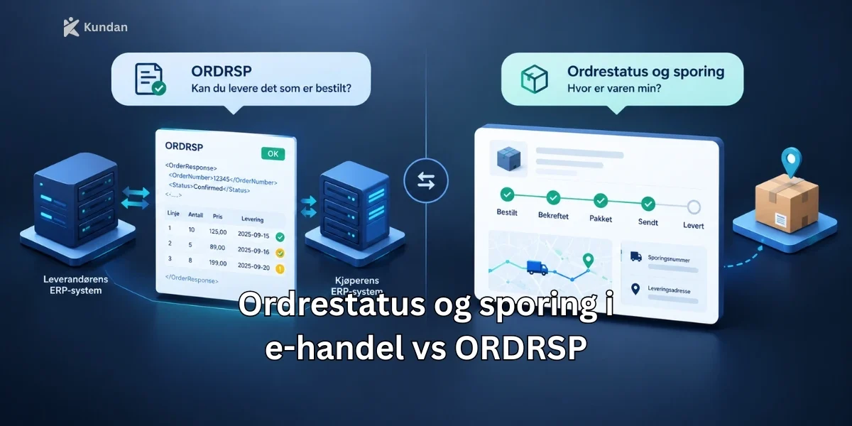 Ordrestatus og sporing i e-handel vs ORDRSP