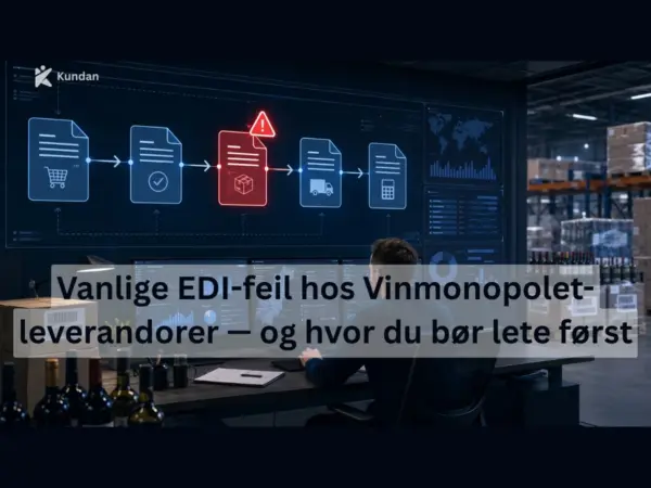 Vanlige EDI-feil hos Vinmonopolet-leverandorer — og hvor du bør lete først